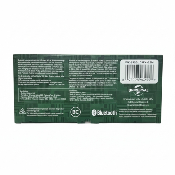 Wicked Glinda Pink and White Wireless Headphones Microphone Rechargable Kids New - Picture 5 of 9